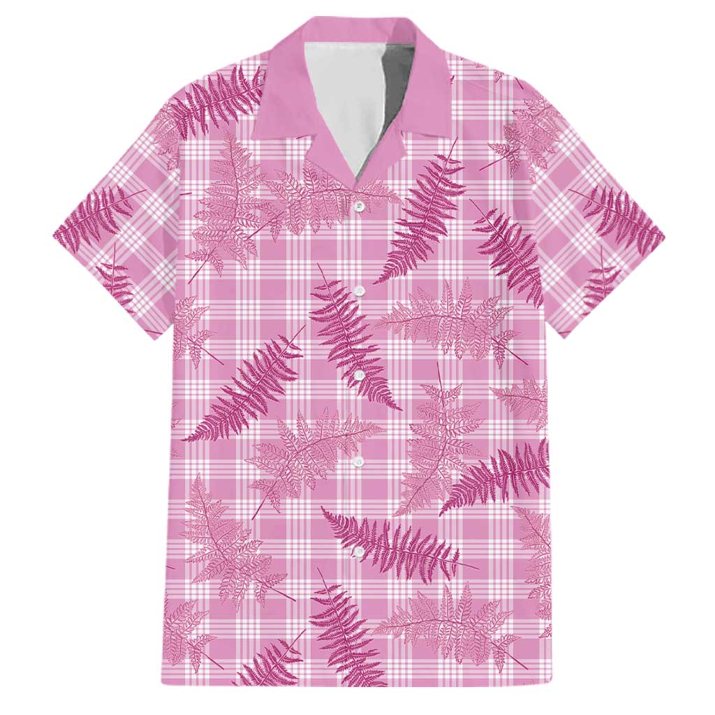 Purple Palaka Hawaii Palapalai Family Matching Off The Shoulder Long Sleeve Dress and Hawaiian Shirt Hawaiian Fern LT14 Dad's Shirt - Short Sleeve Purple - Polynesian Pride