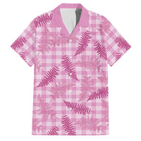 Purple Palaka Hawaii Palapalai Family Matching Off Shoulder Maxi Dress and Hawaiian Shirt Hawaiian Fern LT14 Dad's Shirt - Short Sleeve Purple - Polynesian Pride