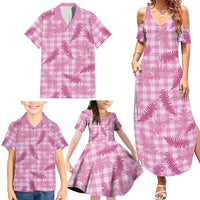 Purple Palaka Hawaii Palapalai Family Matching Summer Maxi Dress and Hawaiian Shirt Hawaiian Fern LT14 - Polynesian Pride