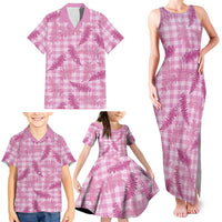 Purple Palaka Hawaii Palapalai Family Matching Tank Maxi Dress and Hawaiian Shirt Hawaiian Fern LT14 - Polynesian Pride