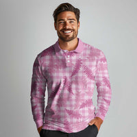Purple Palaka Hawaii Palapalai Long Sleeve Polo Shirt Hawaiian Fern LT14 - Polynesian Pride