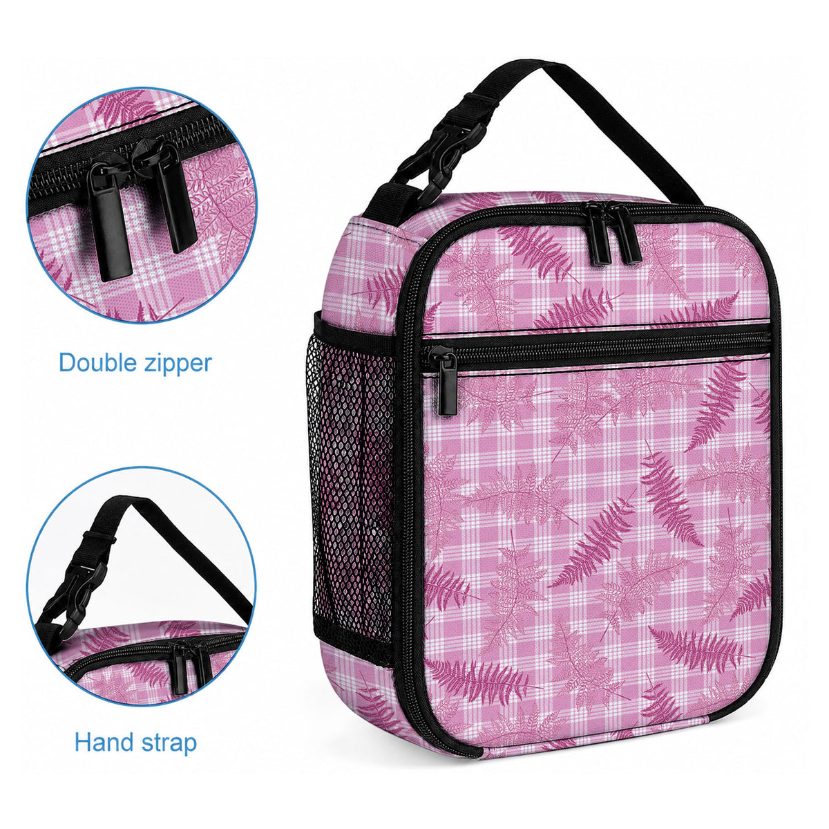 Purple Palaka Hawaii Palapalai Lunch Bag Hawaiian Fern