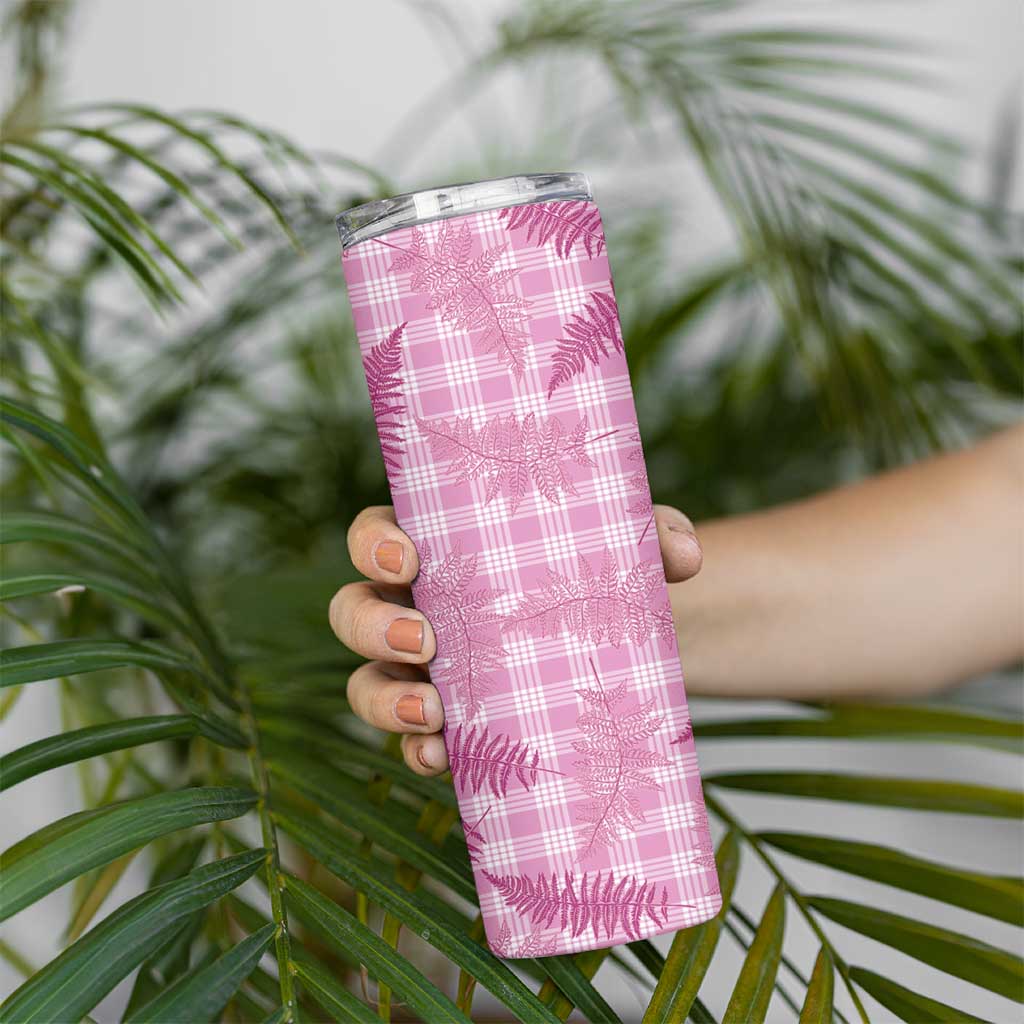 Purple Palaka Hawaii Palapalai Skinny Tumbler Hawaiian Fern LT14 - Polynesian Pride