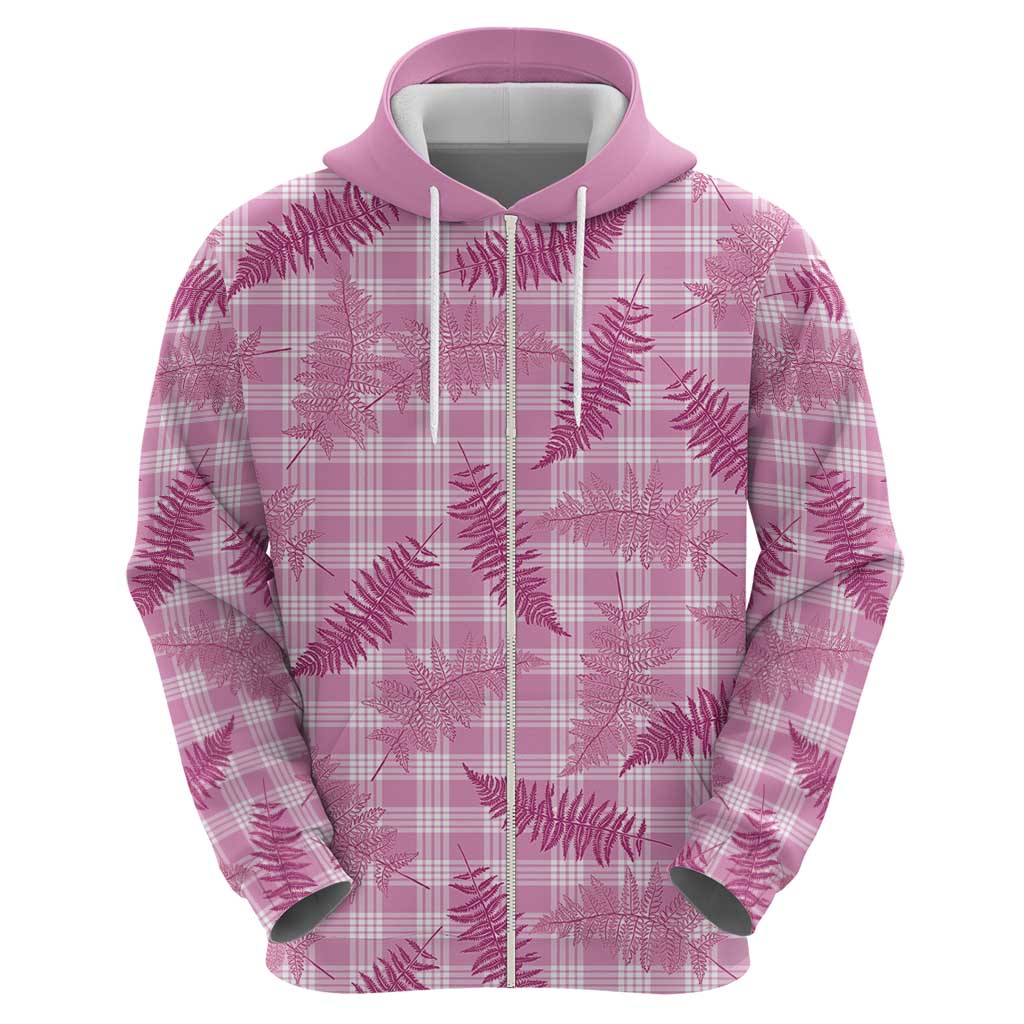Purple Palaka Hawaii Palapalai Zip Hoodie Hawaiian Fern - Polynesian Pride