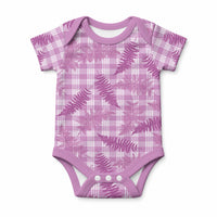 Pink Palaka Hawaii Palapalai Baby Onesie Hawaiian Fern