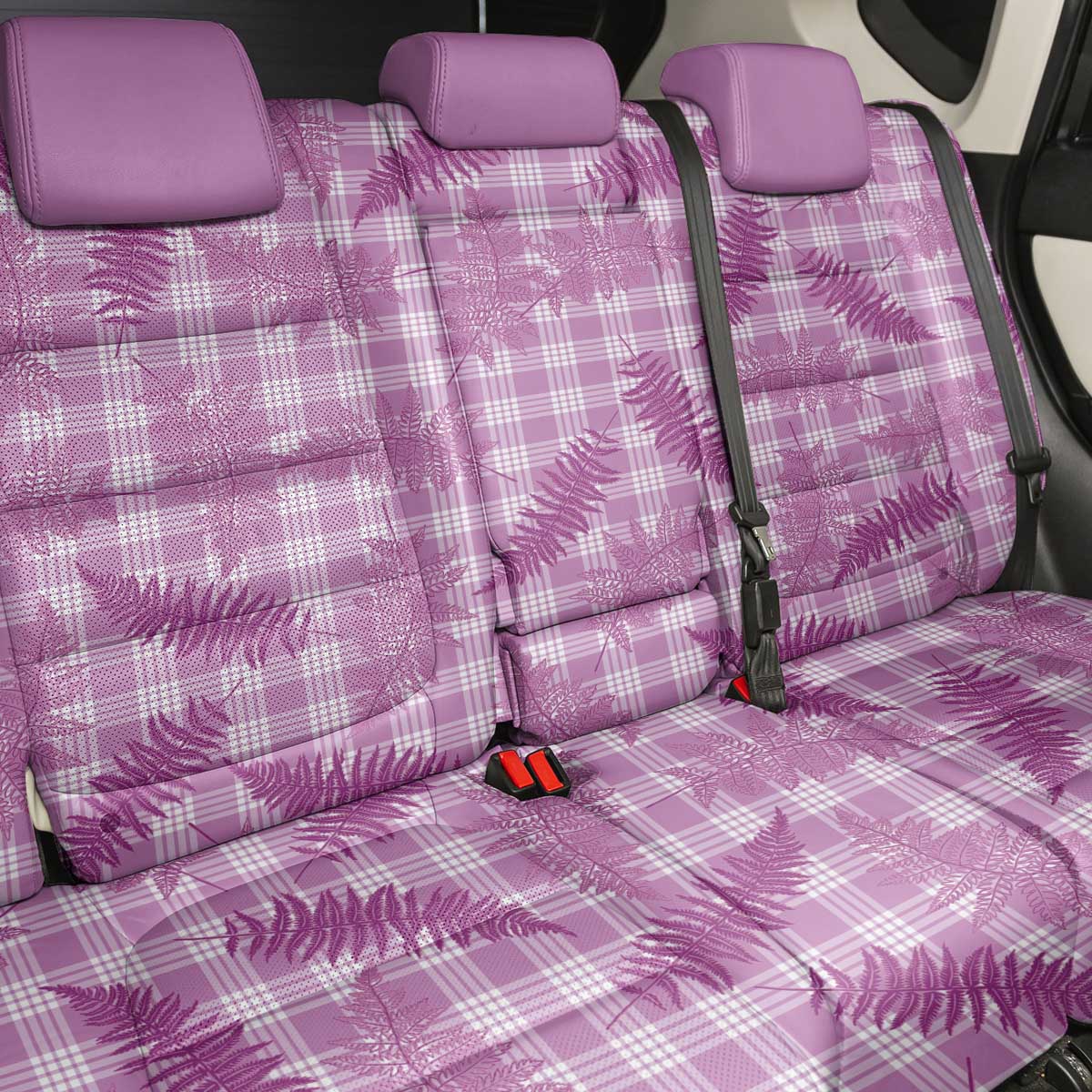 Pink Palaka Hawaii Palapalai Back Car Seat Cover Hawaiian Fern LT14 - Polynesian Pride