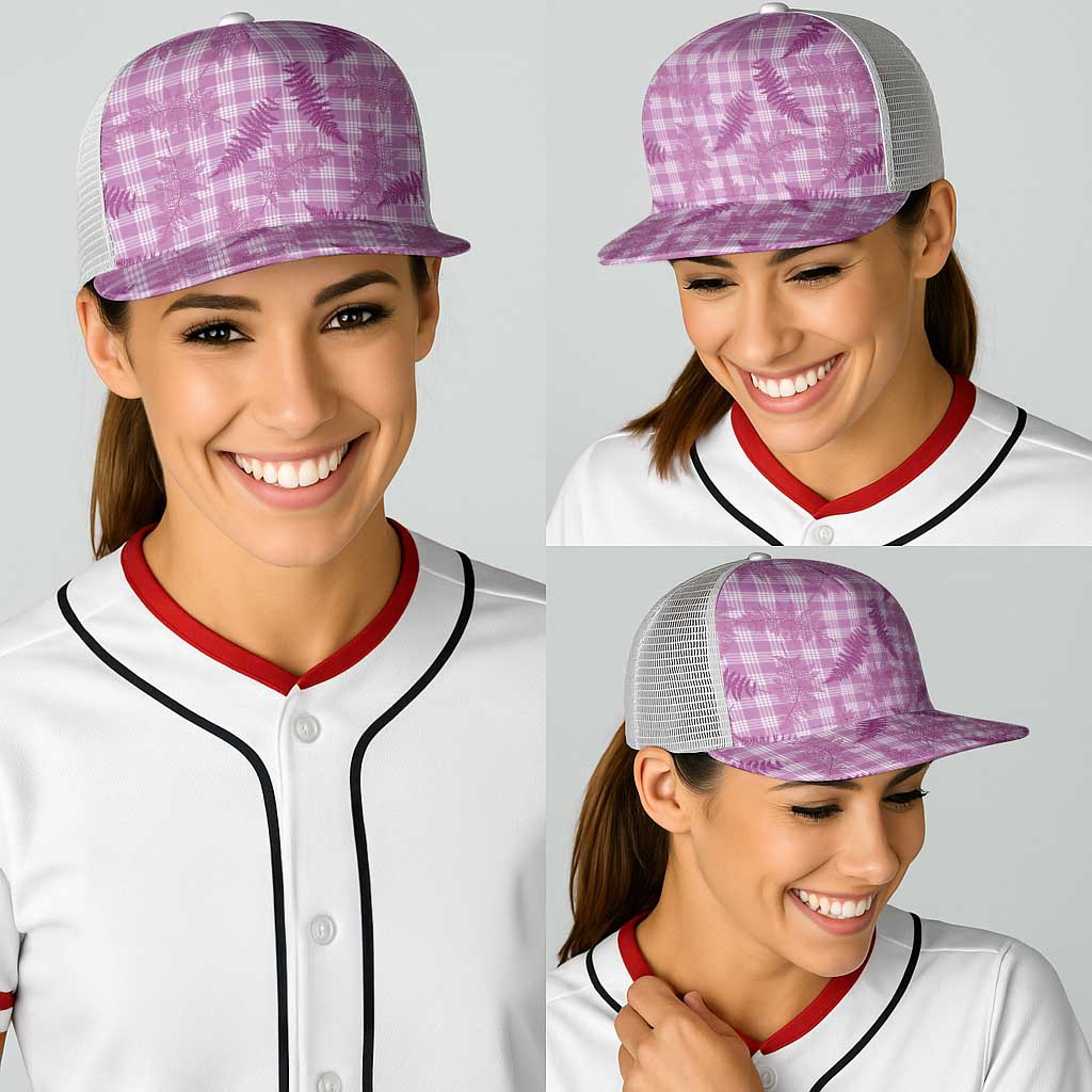 Pink Palaka Hawaii Palapalai Baseball Net Cap Hawaiian Fern