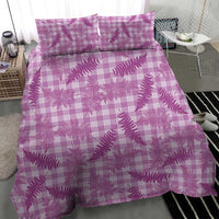 Pink Palaka Hawaii Palapalai Bedding Set Hawaiian Fern - Polynesian Pride