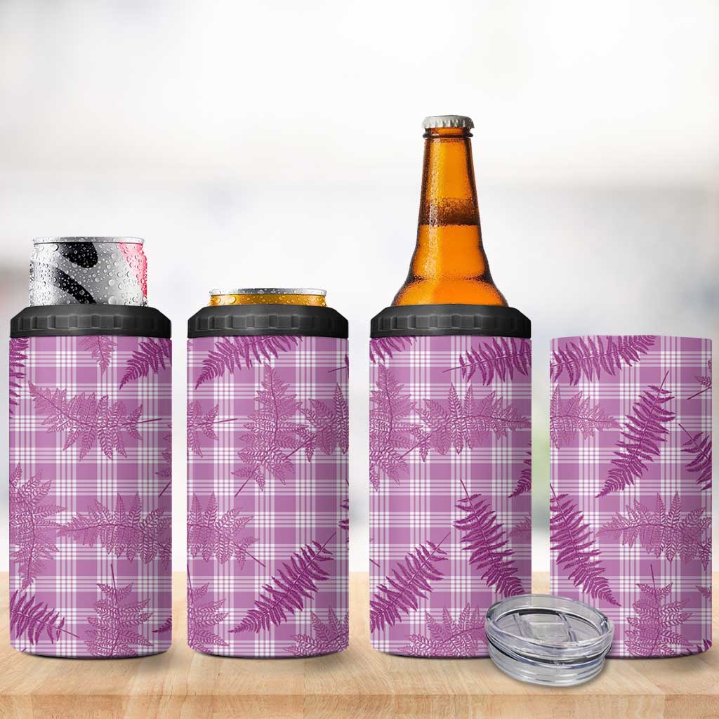Pink Palaka Hawaii Palapalai 4 in 1 Can Cooler Tumbler Hawaiian Fern LT14 - Polynesian Pride