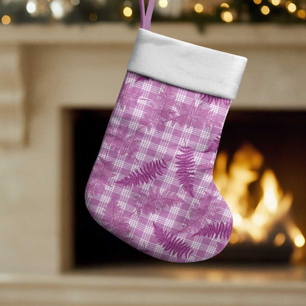 Pink Palaka Hawaii Palapalai Christmas Stocking Hawaiian Fern LT14 Set of 2 Pink - Polynesian Pride