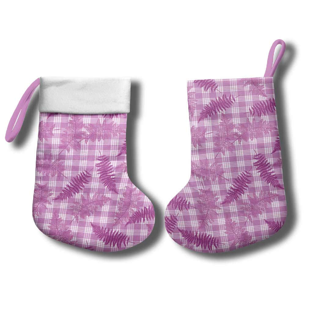 Pink Palaka Hawaii Palapalai Christmas Stocking Hawaiian Fern LT14 - Polynesian Pride