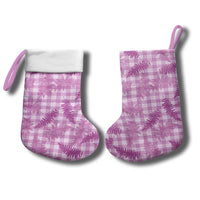 Pink Palaka Hawaii Palapalai Christmas Stocking Hawaiian Fern LT14 - Polynesian Pride