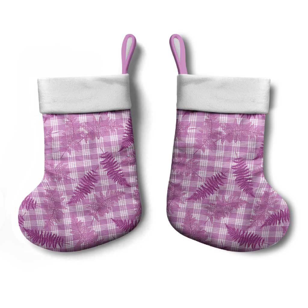 Pink Palaka Hawaii Palapalai Christmas Stocking Hawaiian Fern LT14 - Polynesian Pride