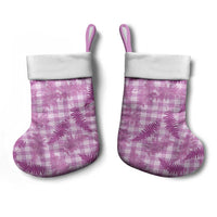 Pink Palaka Hawaii Palapalai Christmas Stocking Hawaiian Fern LT14 - Polynesian Pride