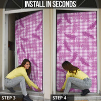Pink Palaka Hawaii Palapalai Door Cover Hawaiian Fern LT14 - Polynesian Pride