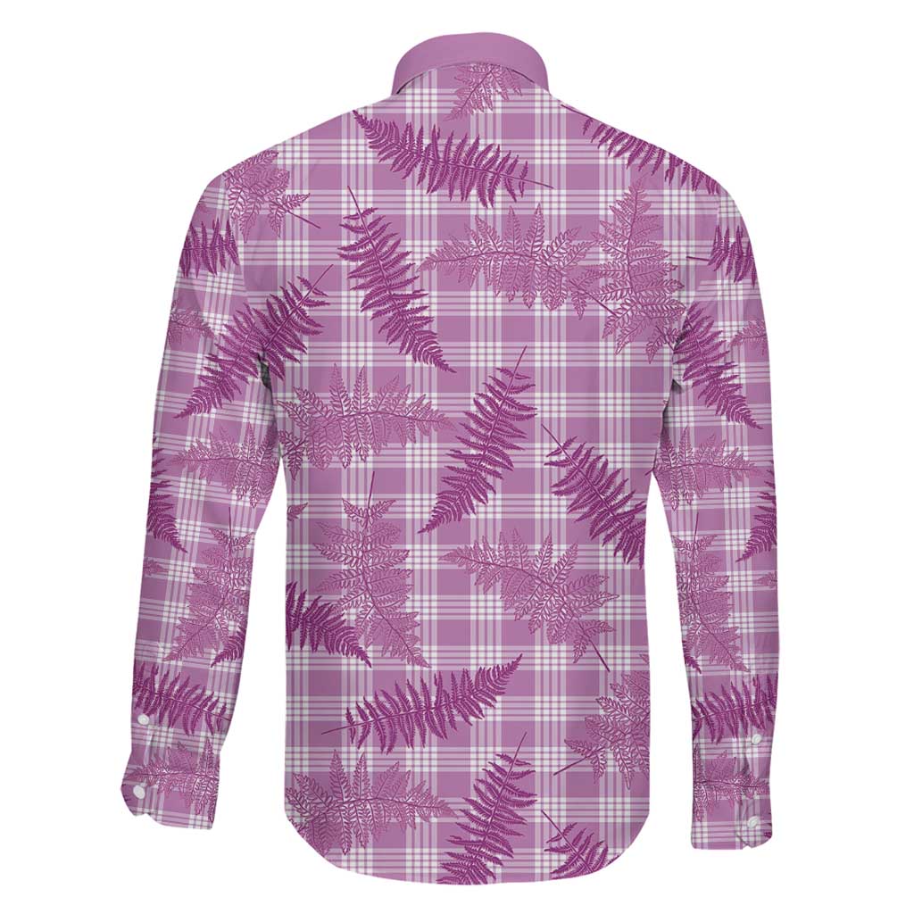 Pink Palaka Hawaii Palapalai Family Matching Summer Maxi Dress and Hawaiian Shirt Hawaiian Fern LT14 - Polynesian Pride