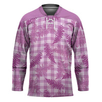 Pink Palaka Hawaii Palapalai Hockey Jersey Hawaiian Fern - Polynesian Pride