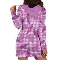 Pink Palaka Hawaii Palapalai Hoodie Dress Hawaiian Fern LT14 - Polynesian Pride