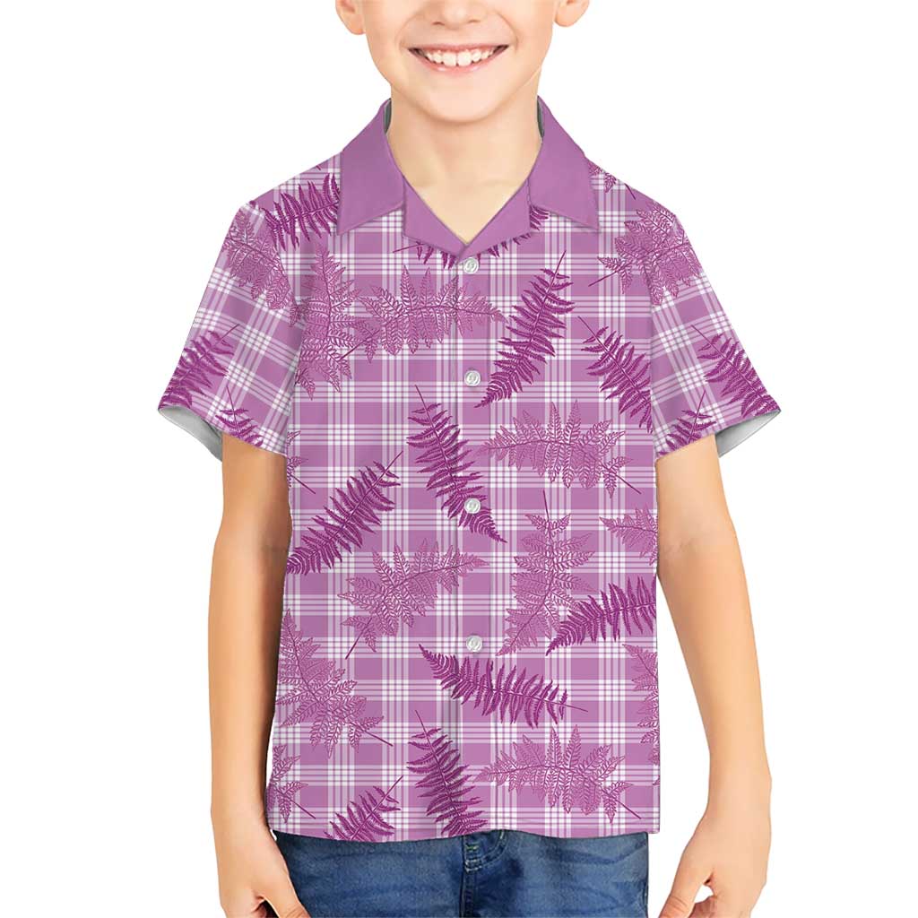 Pink Palaka Hawaii Palapalai Kid Hawaiian Shirt Hawaiian Fern LT14 Kid Pink - Polynesian Pride