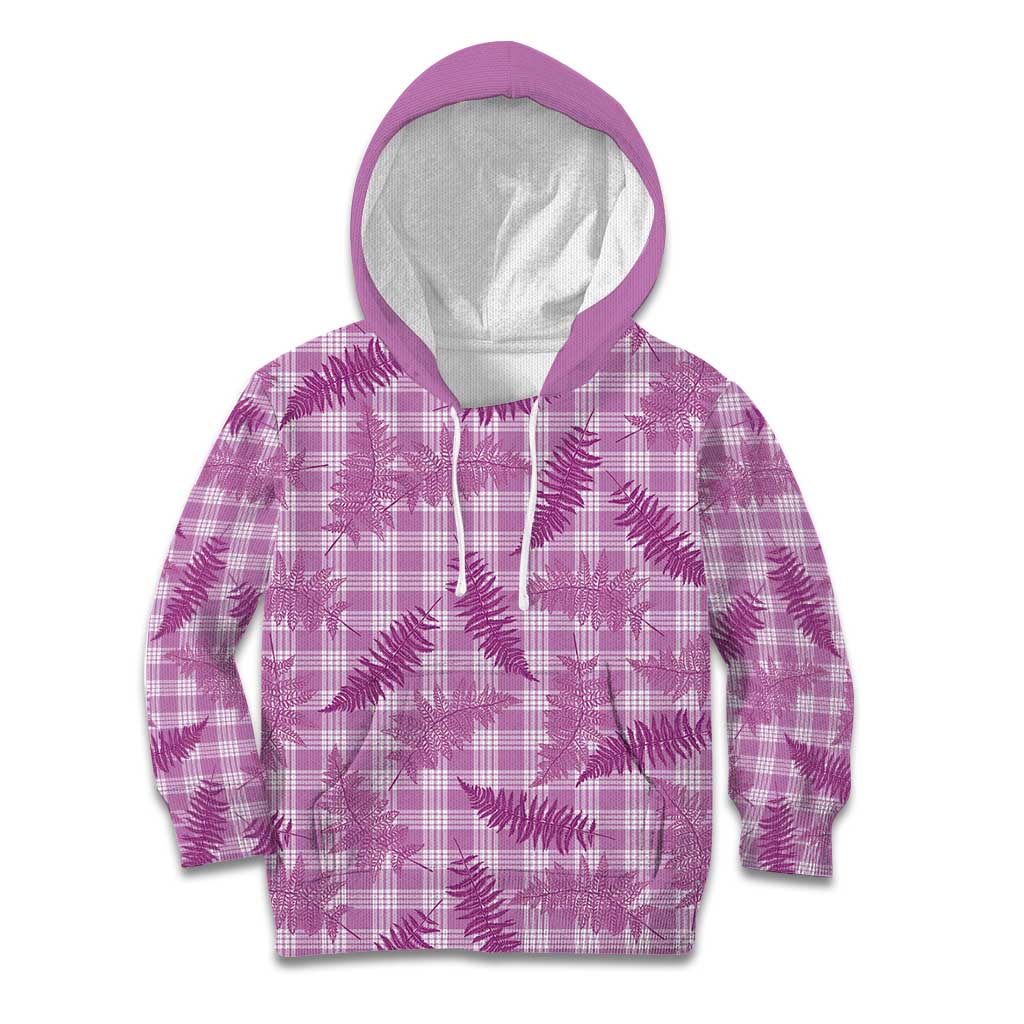 Pink Palaka Hawaii Palapalai Kid Hoodie Hawaiian Fern - Polynesian Pride