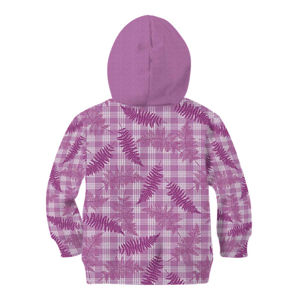 Pink Palaka Hawaii Palapalai Kid Hoodie Hawaiian Fern - Polynesian Pride