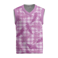 Pink Palaka Hawaii Palapalai Christmas Knitted V-Neck Vest Hawaiian Fern LT14 Pink - Polynesian Pride