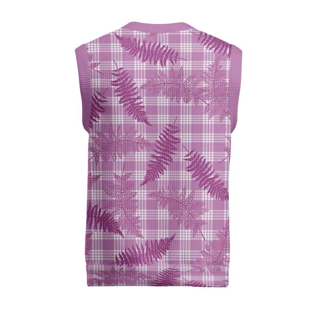 Pink Palaka Hawaii Palapalai Christmas Knitted V-Neck Vest Hawaiian Fern LT14 - Polynesian Pride