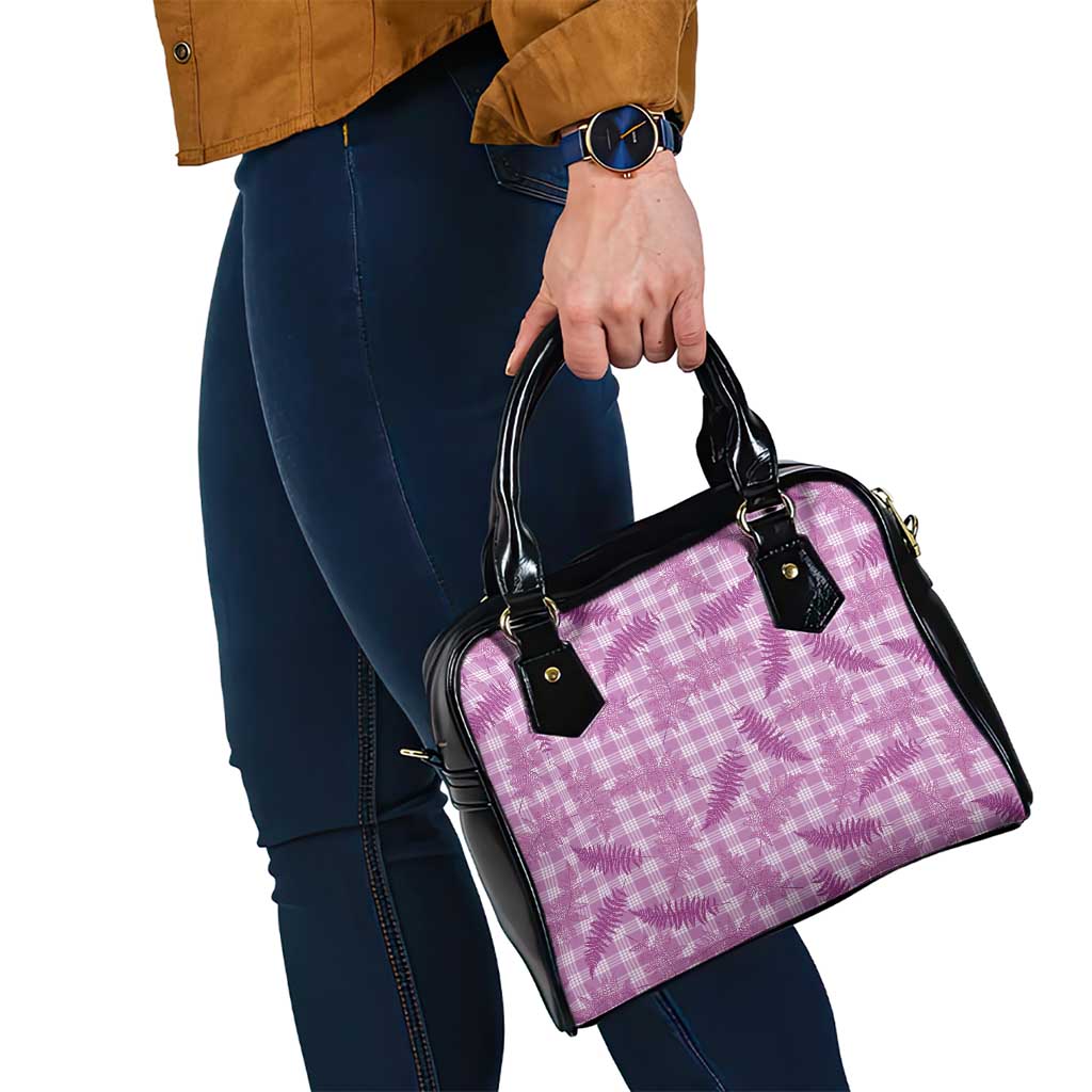 Pink Palaka Hawaii Palapalai Shoulder Handbag Hawaiian Fern - Polynesian Pride