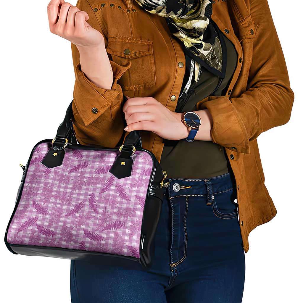 Pink Palaka Hawaii Palapalai Shoulder Handbag Hawaiian Fern - Polynesian Pride