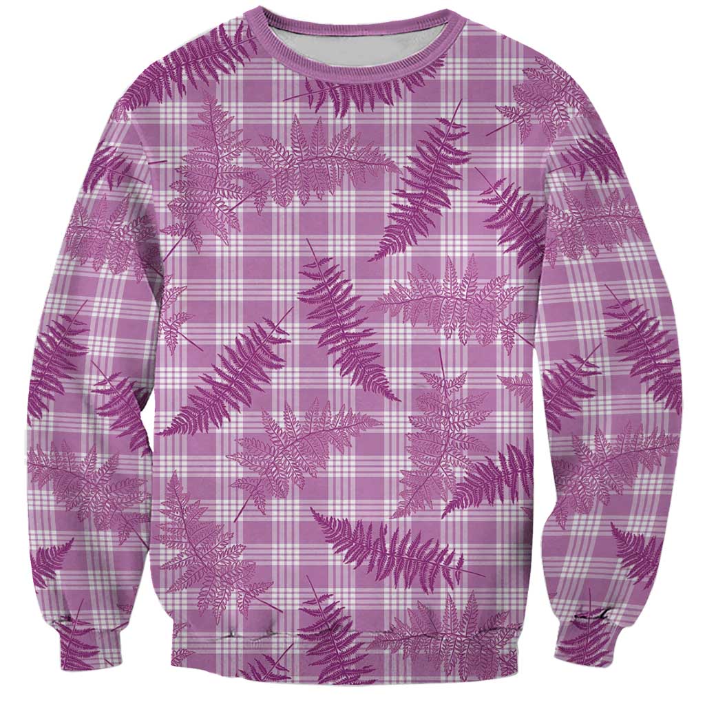Pink Palaka Hawaii Palapalai Sweatshirt Hawaiian Fern - Polynesian Pride