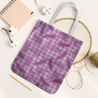 Pink Palaka Hawaii Palapalai Tote Bag Hawaiian Fern - Polynesian Pride