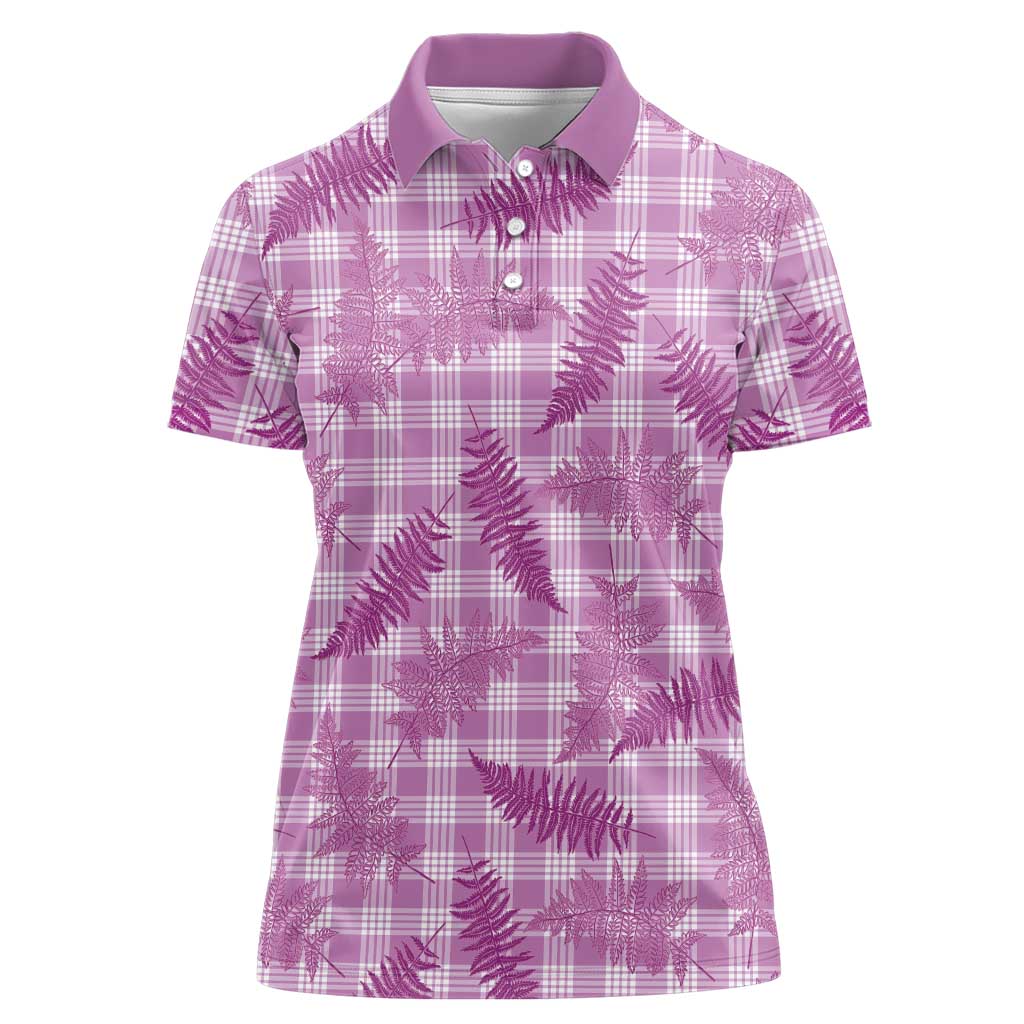 Pink Palaka Hawaii Palapalai Women Polo Shirt Hawaiian Fern LT14 Female Pink - Polynesian Pride