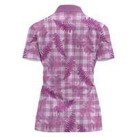 Pink Palaka Hawaii Palapalai Women Polo Shirt Hawaiian Fern LT14 - Polynesian Pride