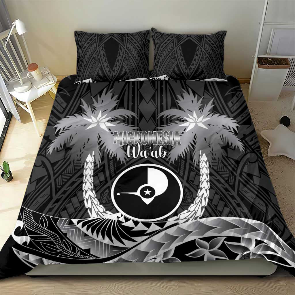FSM Yap Day Bedding Set 2025 Wa'ab Micronesia Black Color