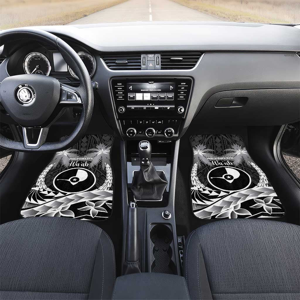 FSM Yap Day Car Mats 2025 Wa'ab Micronesia Black Color LT14 Set 2pcs - Front Black - Polynesian Pride