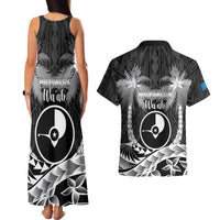 FSM Yap Day Couples Matching Tank Maxi Dress and Hawaiian Shirt 2025 Wa'ab Micronesia Black Color LT14 - Polynesian Pride