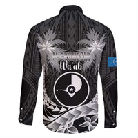 FSM Yap Day Family Matching Long Sleeve Bodycon Dress and Hawaiian Shirt 2025 Wa'ab Micronesia Black Color LT14 - Polynesian Pride
