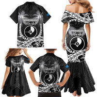 FSM Yap Day Family Matching Mermaid Dress and Hawaiian Shirt 2025 Wa'ab Micronesia Black Color LT14 - Polynesian Pride