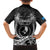 FSM Yap Day Family Matching Off The Shoulder Long Sleeve Dress and Hawaiian Shirt 2025 Wa'ab Micronesia Black Color