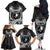 FSM Yap Day Family Matching Off The Shoulder Long Sleeve Dress and Hawaiian Shirt 2025 Wa'ab Micronesia Black Color