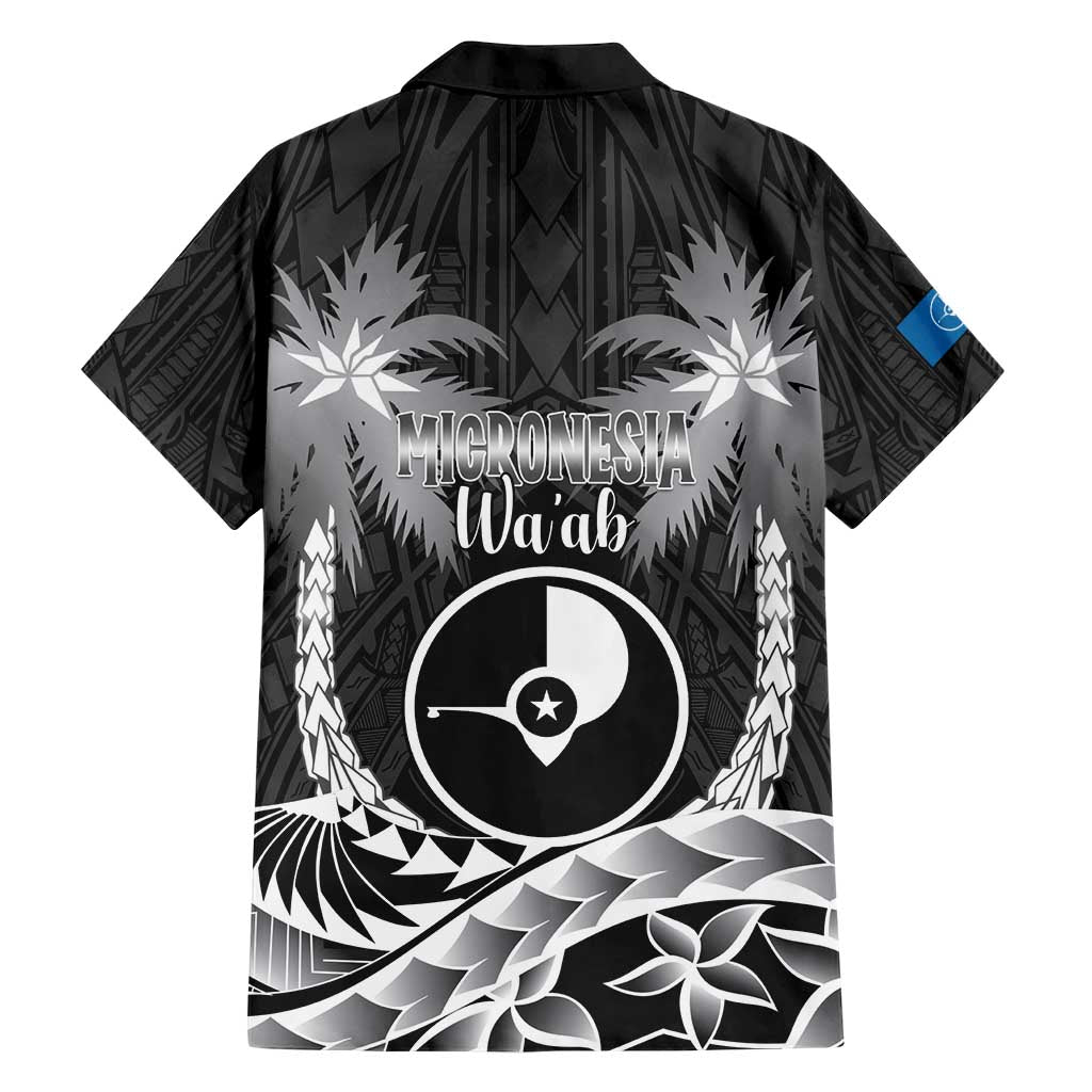 FSM Yap Day Family Matching Short Sleeve Bodycon Dress and Hawaiian Shirt 2025 Wa'ab Micronesia Black Color LT14 - Polynesian Pride