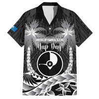 FSM Yap Day Family Matching Summer Maxi Dress and Hawaiian Shirt 2025 Wa'ab Micronesia Black Color LT14 Dad's Shirt - Short Sleeve Black - Polynesian Pride