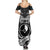 FSM Yap Day Family Matching Summer Maxi Dress and Hawaiian Shirt 2025 Wa'ab Micronesia Black Color