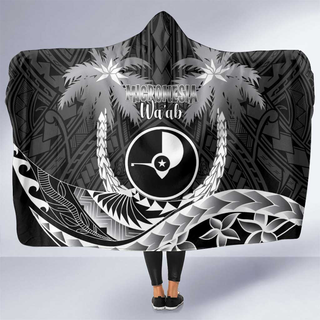 FSM Yap Day Hooded Blanket 2025 Wa'ab Micronesia Black Color LT14 One Size Black - Polynesian Pride
