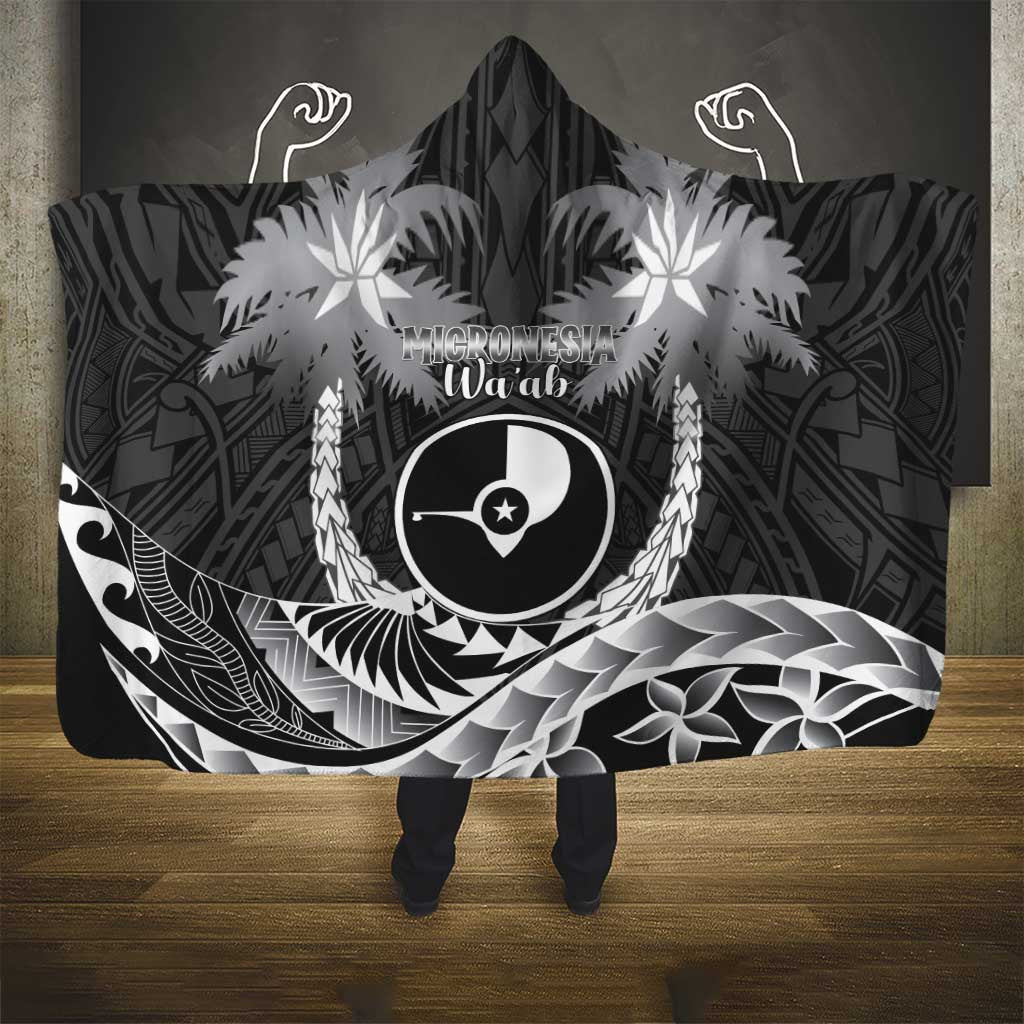 FSM Yap Day Hooded Blanket 2025 Wa'ab Micronesia Black Color LT14 - Polynesian Pride