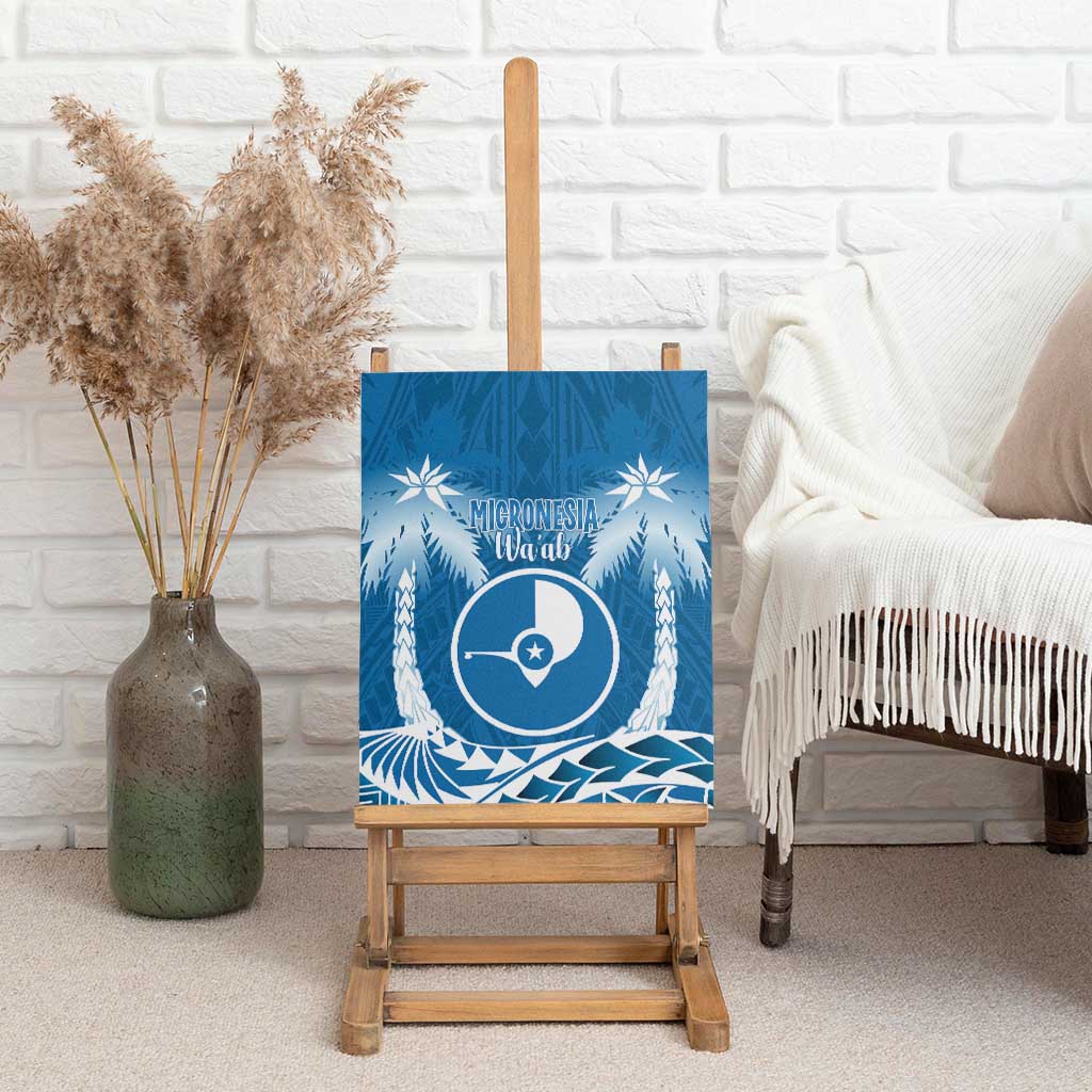 FSM Yap Day Canvas Wall Art 2025 Wa'ab Micronesia Flag Color