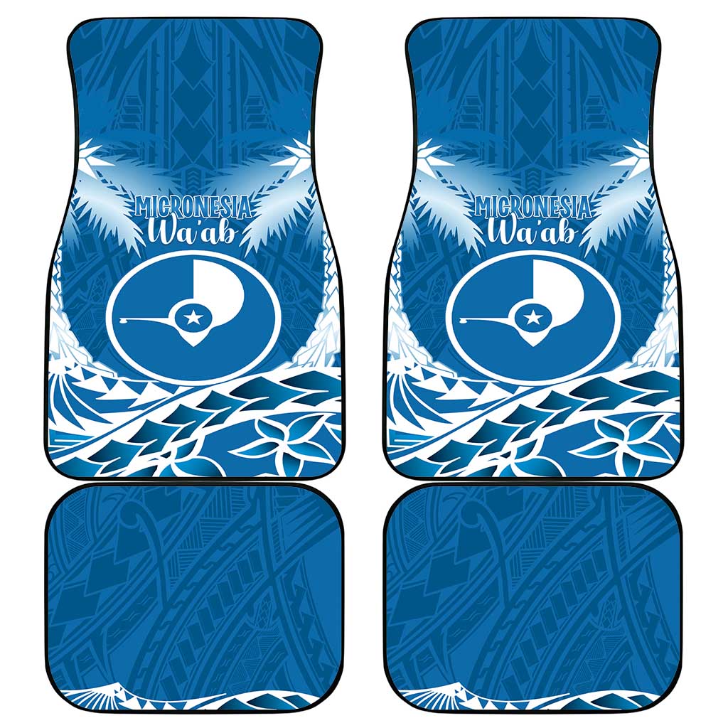 FSM Yap Day Car Mats 2025 Wa'ab Micronesia Flag Color LT14 - Polynesian Pride