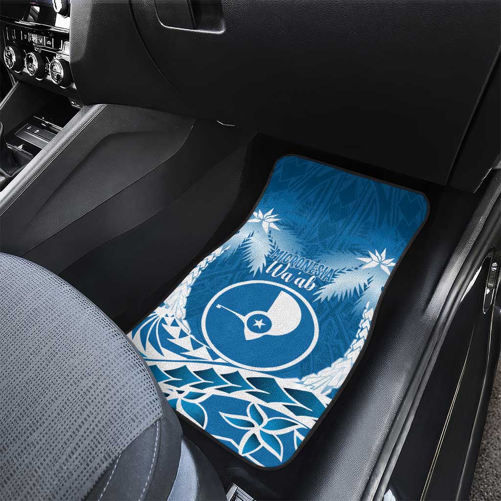 FSM Yap Day Car Mats 2025 Wa'ab Micronesia Flag Color LT14 - Polynesian Pride