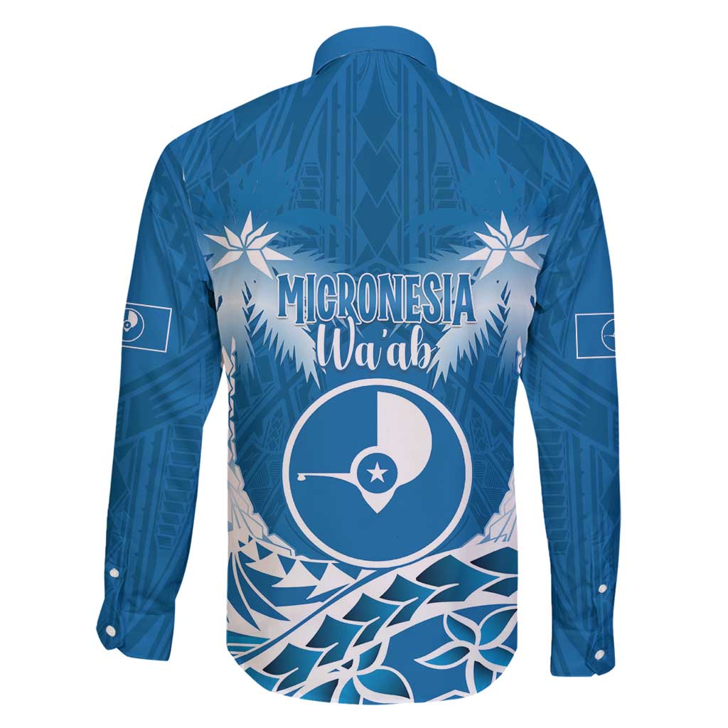 FSM Yap Day Family Matching Long Sleeve Bodycon Dress and Hawaiian Shirt 2025 Wa'ab Micronesia Flag Color LT14 - Polynesian Pride