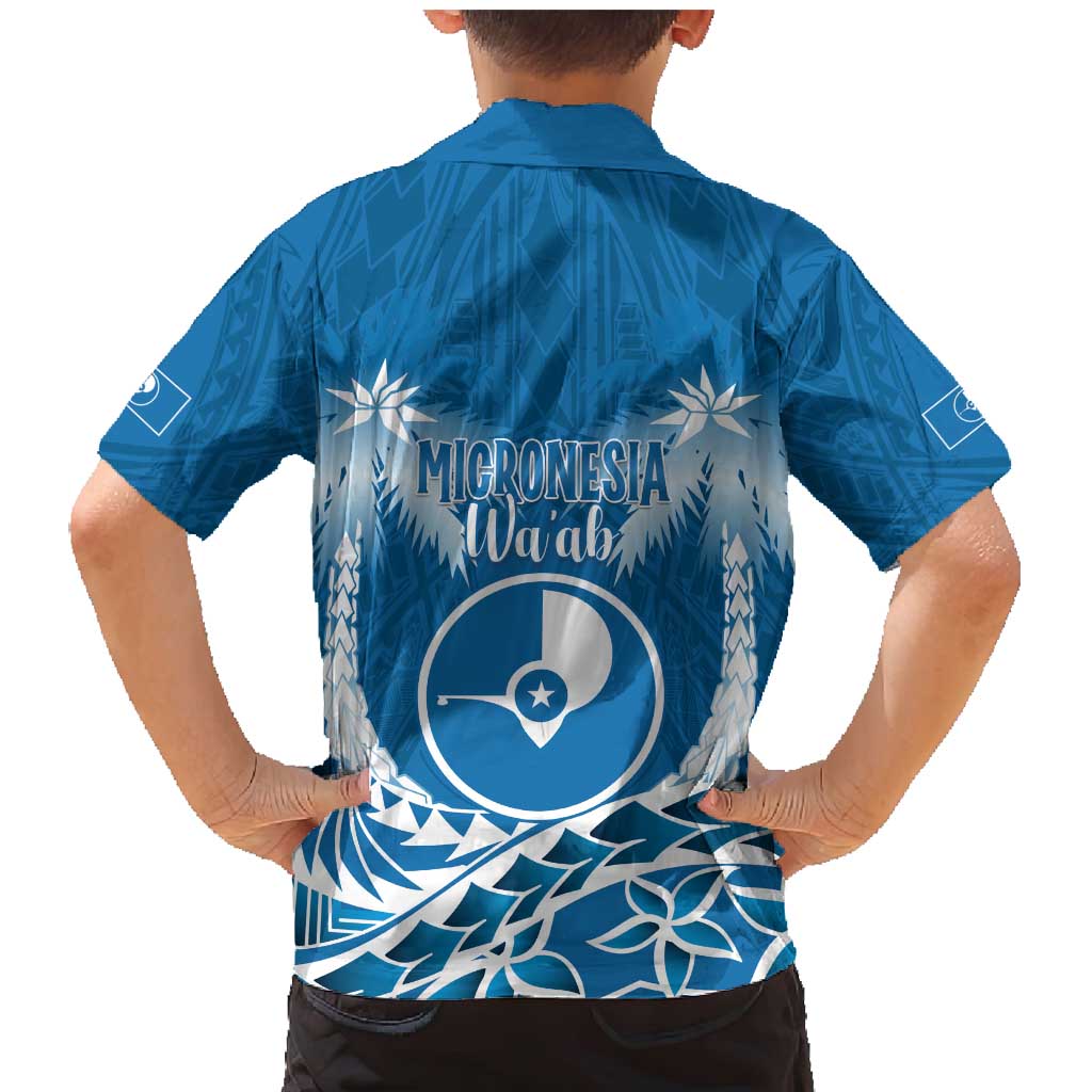 FSM Yap Day Family Matching Mermaid Dress and Hawaiian Shirt 2025 Wa'ab Micronesia Flag Color LT14 - Polynesian Pride
